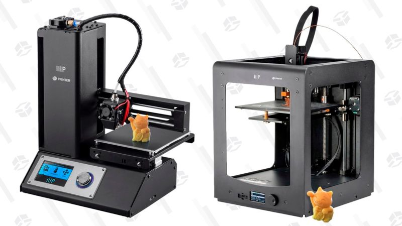 Impresora Mini 3D V2 | $175 | Monoprice | Usa el código MINI25Impresora 3D Maker Ultimate | $480 | Monoprice | Usa el código ULT220Gráfico: Shep McAllister